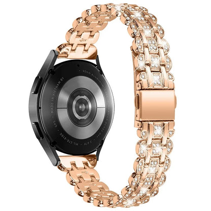 For Samsung Galaxy Watch7 44mm / 40mm Watch Band Rhinestone Decor Smart Watch Strap