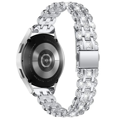 For Samsung Galaxy Watch7 44mm / 40mm Watch Band Rhinestone Decor Smart Watch Strap