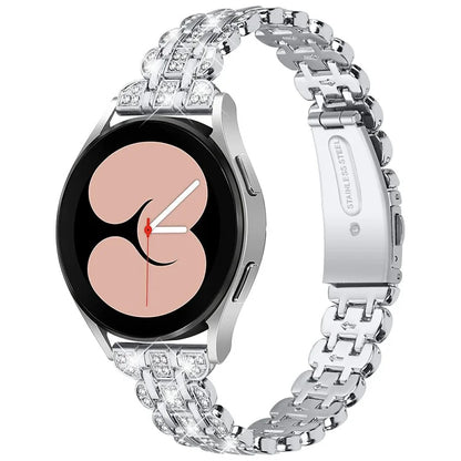 For Samsung Galaxy Watch7 44mm / 40mm Watch Band Rhinestone Decor Smart Watch Strap