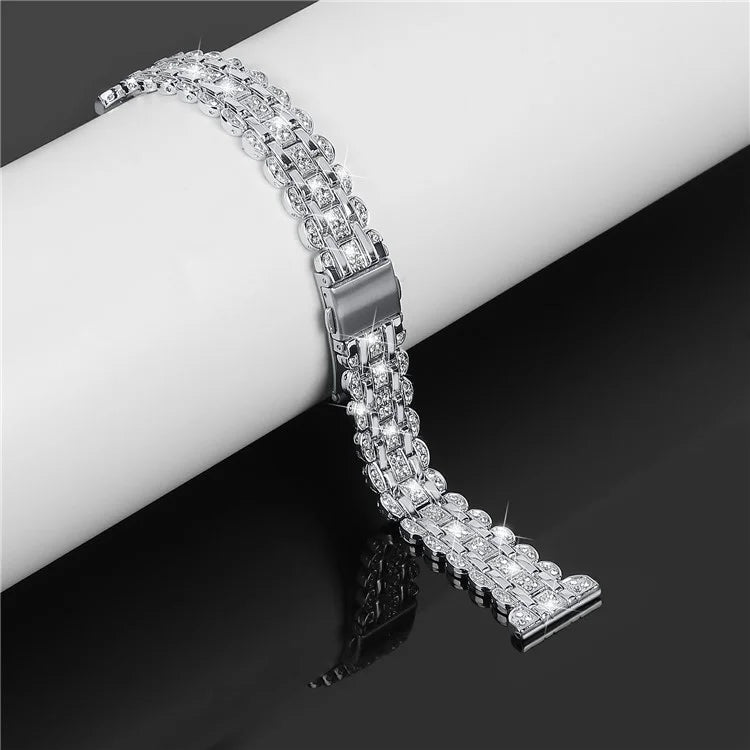 For Samsung Galaxy Watch7 44mm / 40mm Watch Band Rhinestone Decor Smart Watch Strap