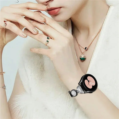 For Samsung Galaxy Watch7 44mm / 40mm Band Quicksand Design Metal Watch Strap Bracelet