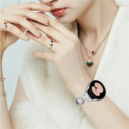 For Samsung Galaxy Watch7 44mm / 40mm Band Quicksand Design Metal Watch Strap Bracelet