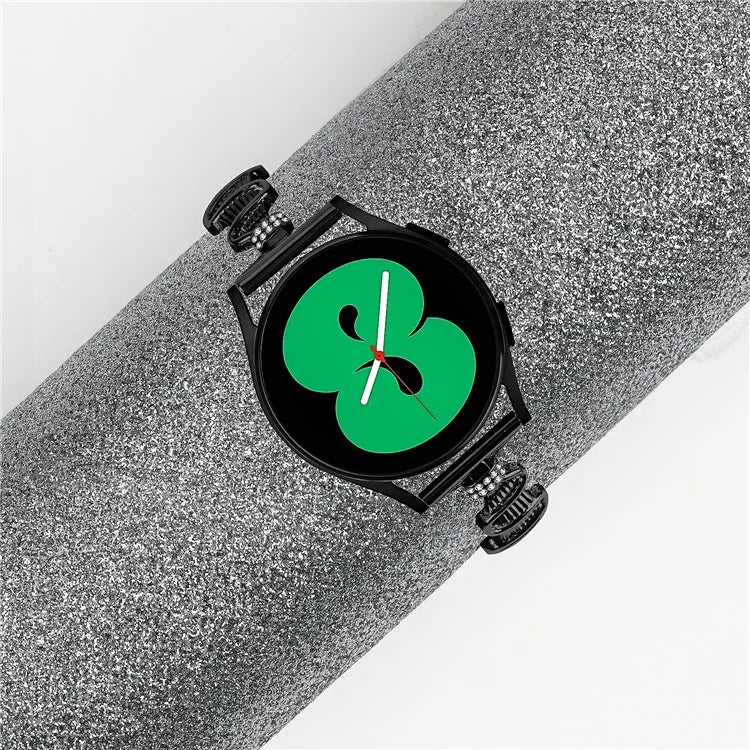 For Samsung Galaxy Watch7 44mm / 40mm Wavy Texture Band Alloy Metal Watch Strap Bling Bracelet