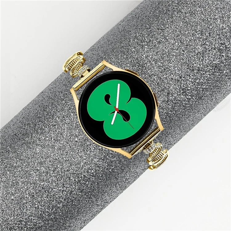 For Samsung Galaxy Watch7 44mm / 40mm Wavy Texture Band Alloy Metal Watch Strap Bling Bracelet