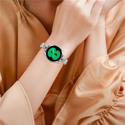 For Samsung Galaxy Watch7 44mm / 40mm Wavy Texture Band Alloy Metal Watch Strap Bling Bracelet