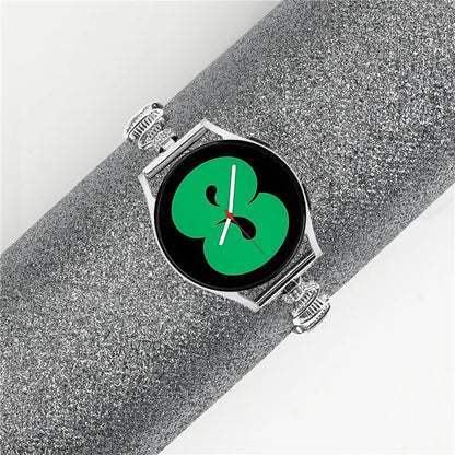 For Samsung Galaxy Watch7 44mm / 40mm Wavy Texture Band Alloy Metal Watch Strap Bling Bracelet