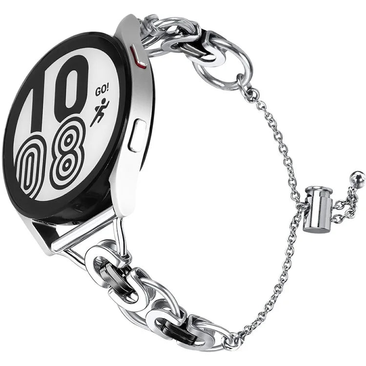 For Samsung Galaxy Watch7 44mm / 40mm Smart Watch Band Single Chain Style Metal Bracelet