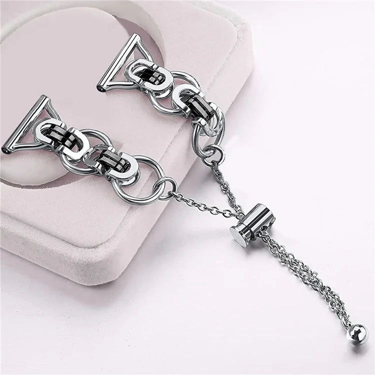 For Samsung Galaxy Watch7 44mm / 40mm Smart Watch Band Single Chain Style Metal Bracelet