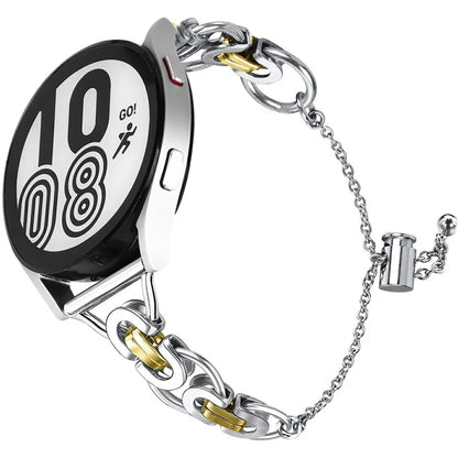 For Samsung Galaxy Watch7 44mm / 40mm Smart Watch Band Single Chain Style Metal Bracelet
