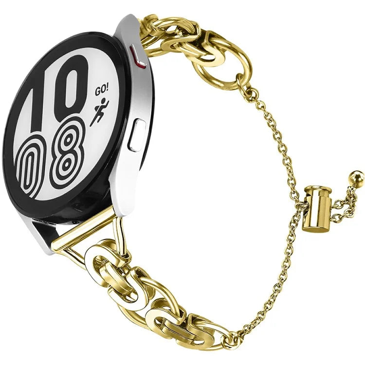 For Samsung Galaxy Watch7 44mm / 40mm Smart Watch Band Single Chain Style Metal Bracelet