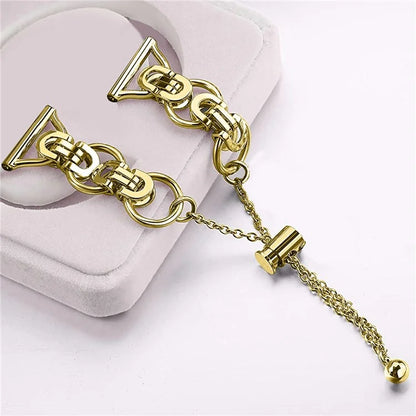 For Samsung Galaxy Watch7 44mm / 40mm Smart Watch Band Single Chain Style Metal Bracelet