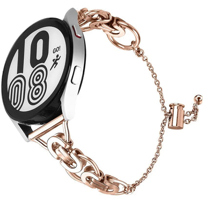 For Samsung Galaxy Watch7 44mm / 40mm Smart Watch Band Single Chain Style Metal Bracelet
