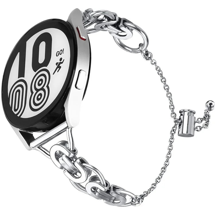 For Samsung Galaxy Watch7 44mm / 40mm Smart Watch Band Single Chain Style Metal Bracelet