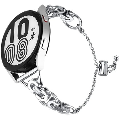 For Samsung Galaxy Watch7 44mm / 40mm Smart Watch Band Single Chain Style Metal Bracelet