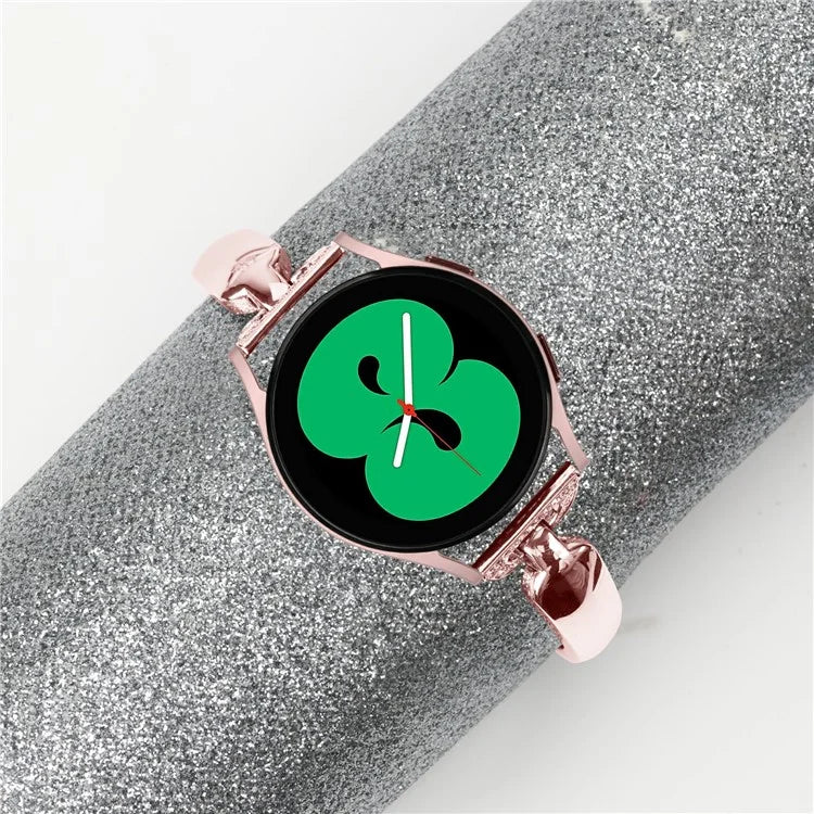 Watch Band for Samsung Galaxy Watch7 44mm / 40mm Replacement Strap D-Shape Rhinestone Decor Alloy Watch Band