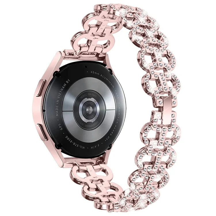 For Samsung Galaxy Watch7 44mm / 40mm Alloy Band Gourd Design Bling Watch Strap Replacement Bracelet