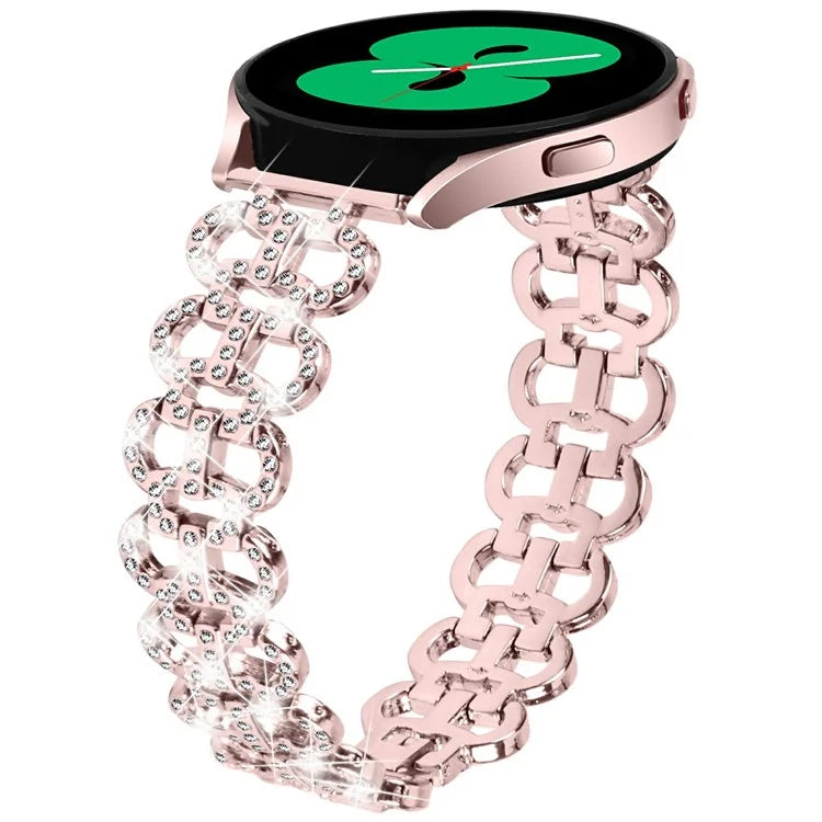 For Samsung Galaxy Watch7 44mm / 40mm Alloy Band Gourd Design Bling Watch Strap Replacement Bracelet