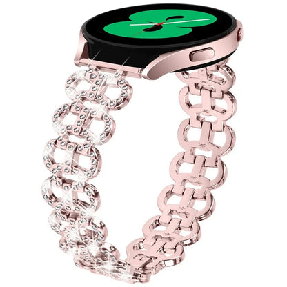 For Samsung Galaxy Watch7 44mm / 40mm Alloy Band Gourd Design Bling Watch Strap Replacement Bracelet