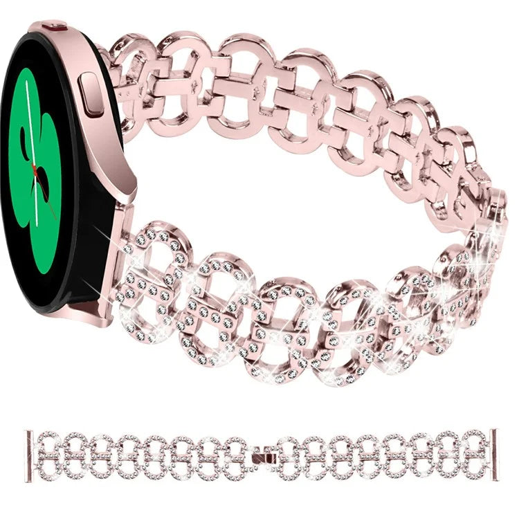 For Samsung Galaxy Watch7 44mm / 40mm Alloy Band Gourd Design Bling Watch Strap Replacement Bracelet