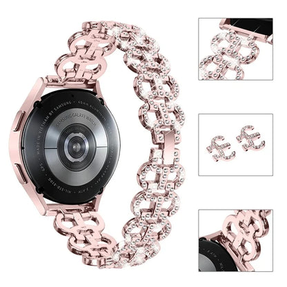 For Samsung Galaxy Watch7 44mm / 40mm Alloy Band Gourd Design Bling Watch Strap Replacement Bracelet