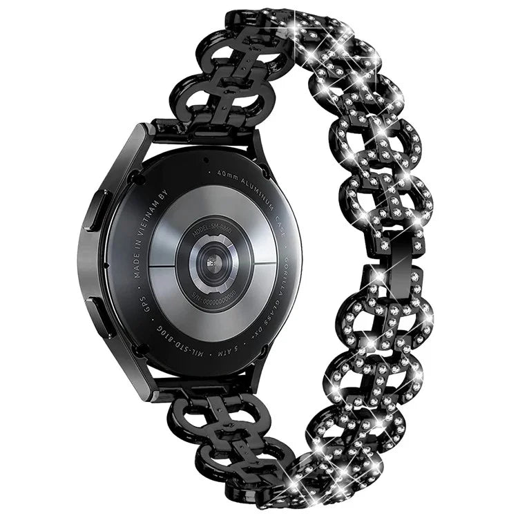 For Samsung Galaxy Watch7 44mm / 40mm Alloy Band Gourd Design Bling Watch Strap Replacement Bracelet