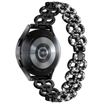 For Samsung Galaxy Watch7 44mm / 40mm Alloy Band Gourd Design Bling Watch Strap Replacement Bracelet