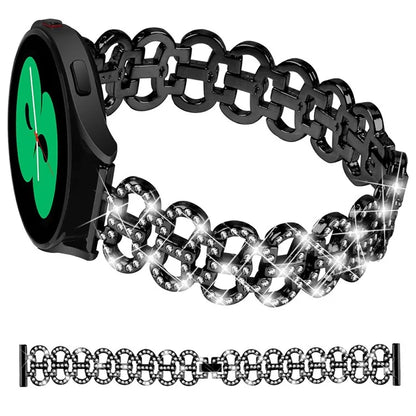 For Samsung Galaxy Watch7 44mm / 40mm Alloy Band Gourd Design Bling Watch Strap Replacement Bracelet