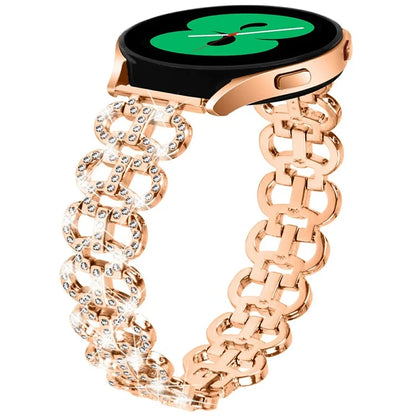 For Samsung Galaxy Watch7 44mm / 40mm Alloy Band Gourd Design Bling Watch Strap Replacement Bracelet