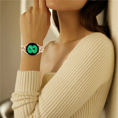 For Samsung Galaxy Watch7 44mm / 40mm Alloy Band Gourd Design Bling Watch Strap Replacement Bracelet