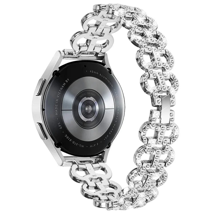 For Samsung Galaxy Watch7 44mm / 40mm Alloy Band Gourd Design Bling Watch Strap Replacement Bracelet