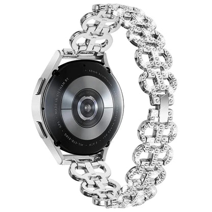 For Samsung Galaxy Watch7 44mm / 40mm Alloy Band Gourd Design Bling Watch Strap Replacement Bracelet