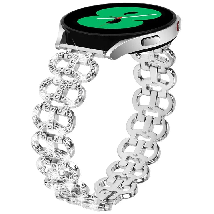 For Samsung Galaxy Watch7 44mm / 40mm Alloy Band Gourd Design Bling Watch Strap Replacement Bracelet
