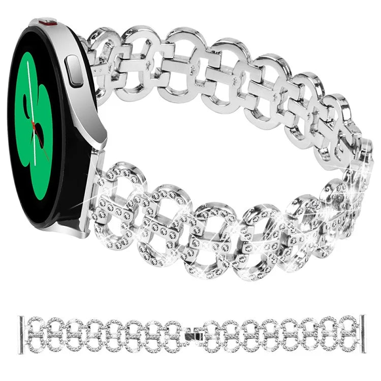 For Samsung Galaxy Watch7 44mm / 40mm Alloy Band Gourd Design Bling Watch Strap Replacement Bracelet