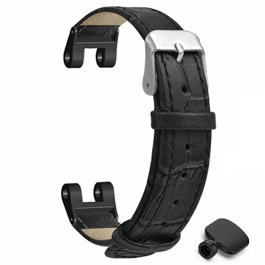 For Garmin Lily Watch Band Bamboo Texture PU Leather Adjustable Strap