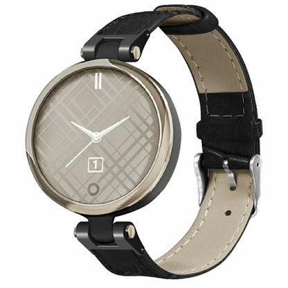 For Garmin Lily Watch Band Bamboo Texture PU Leather Adjustable Strap