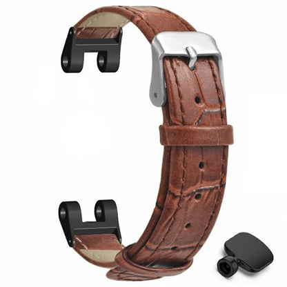 For Garmin Lily Watch Band Bamboo Texture PU Leather Adjustable Strap