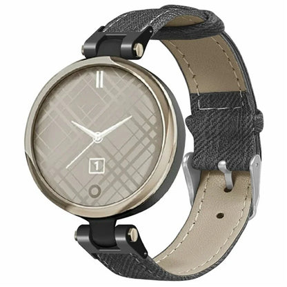 For Garmin Lily Watch Band Denim Texture PU Leather Adjustable Strap