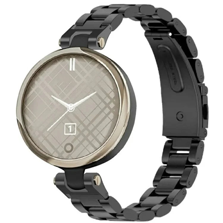For Garmin Lily Watch Band Three Bead Solid Stainless Steel Replacement Strap