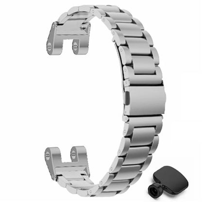 For Garmin Lily Watch Band Three Bead Solid Stainless Steel Replacement Strap