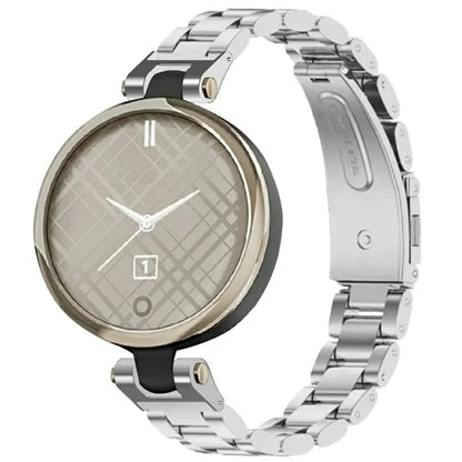 For Garmin Lily Watch Band Three Bead Solid Stainless Steel Replacement Strap