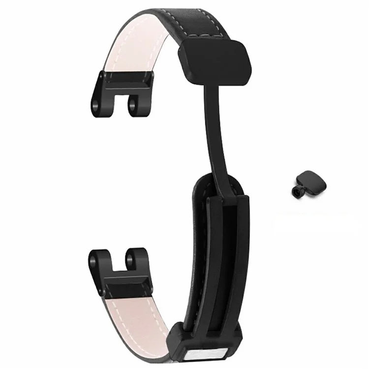 For Garmin Lily Watch Strap PU Leather Wrist Band with Magnetic Buckle