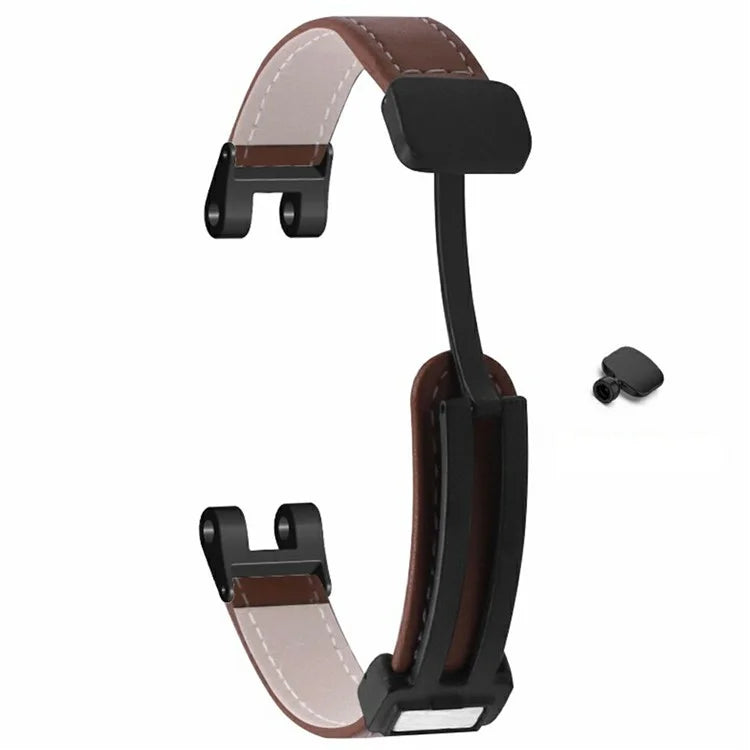 For Garmin Lily Watch Strap PU Leather Wrist Band with Magnetic Buckle
