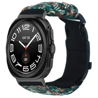 For Samsung Galaxy Watch Ultra 47mm Outdoor Multifunction 7-Core Paracord Survival Bracelet Watch Strap
