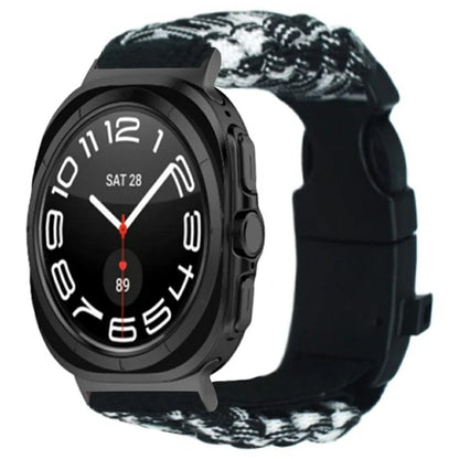 For Samsung Galaxy Watch Ultra 47mm Outdoor Multifunction 7-Core Paracord Survival Bracelet Watch Strap