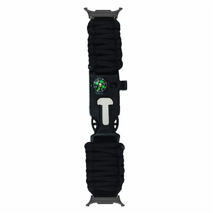 For Samsung Galaxy Watch Ultra 47mm Outdoor Multifunction 7-Core Paracord Survival Bracelet Watch Strap