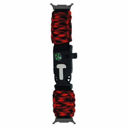 For Samsung Galaxy Watch Ultra 47mm Outdoor Multifunction 7-Core Paracord Survival Bracelet Watch Strap