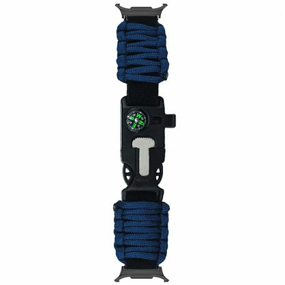 For Samsung Galaxy Watch Ultra 47mm Outdoor Multifunction 7-Core Paracord Survival Bracelet Watch Strap