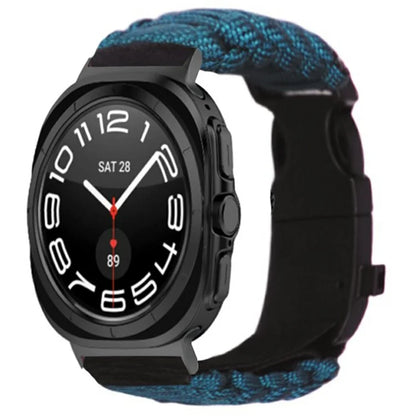 For Samsung Galaxy Watch Ultra 47mm Outdoor Multifunction 7-Core Paracord Survival Bracelet Watch Strap