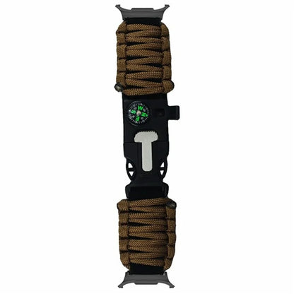 For Samsung Galaxy Watch Ultra 47mm Outdoor Multifunction 7-Core Paracord Survival Bracelet Watch Strap