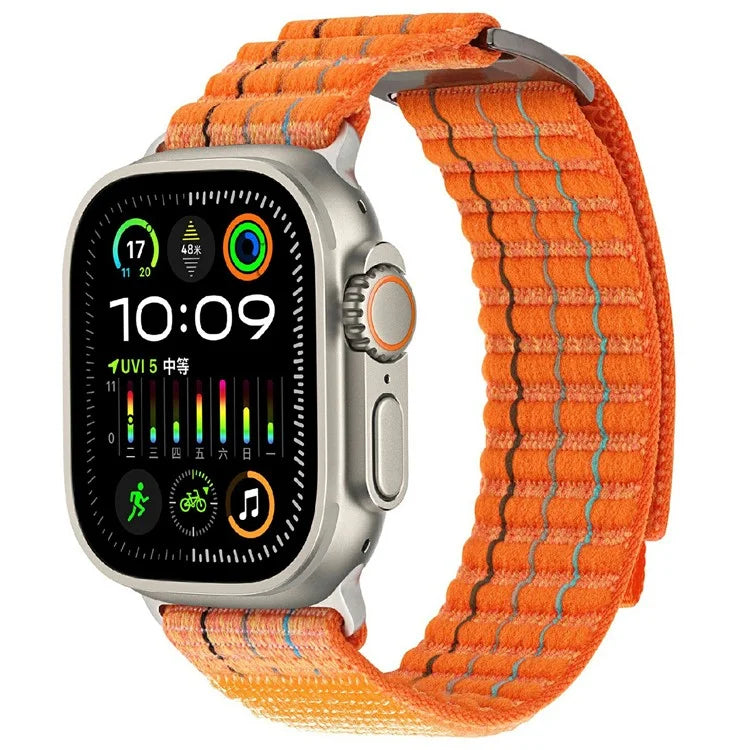 For Apple Watch Series 10 46mm  /  Ultra 2  /  Ultra 49mm  /  9 8 7 45mm  /  SE (2023) SE (2022) SE Nylon Loop Watch Strap